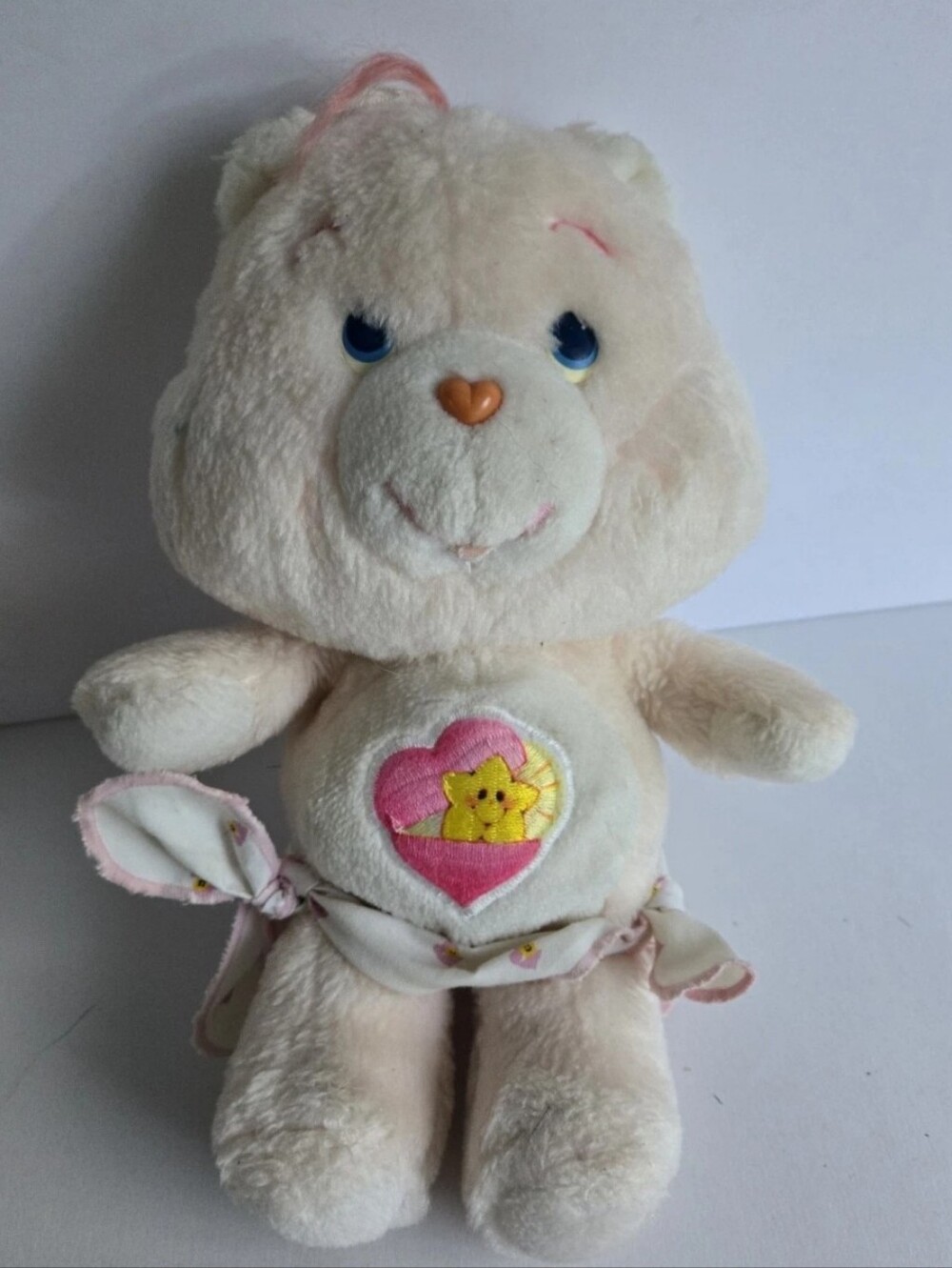 Baby Hugs Care Bear Pink Plush Stuffed Toy Vintage 1980s